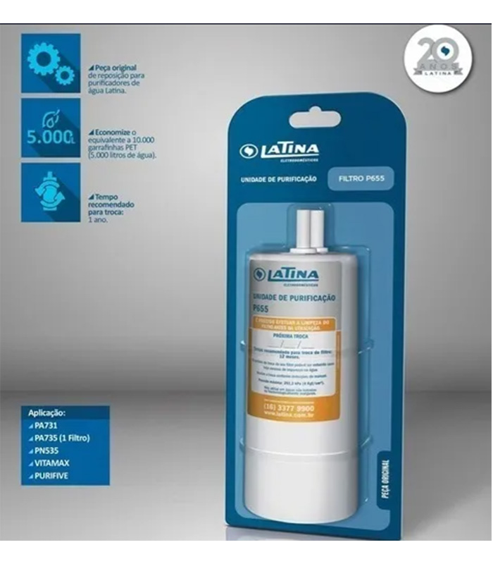 Refil Filtro Purificador Latina P655 Original - Image 2